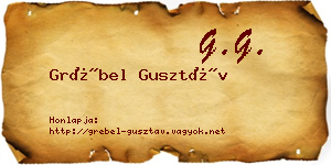 Grébel Gusztáv névjegykártya