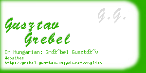 gusztav grebel business card